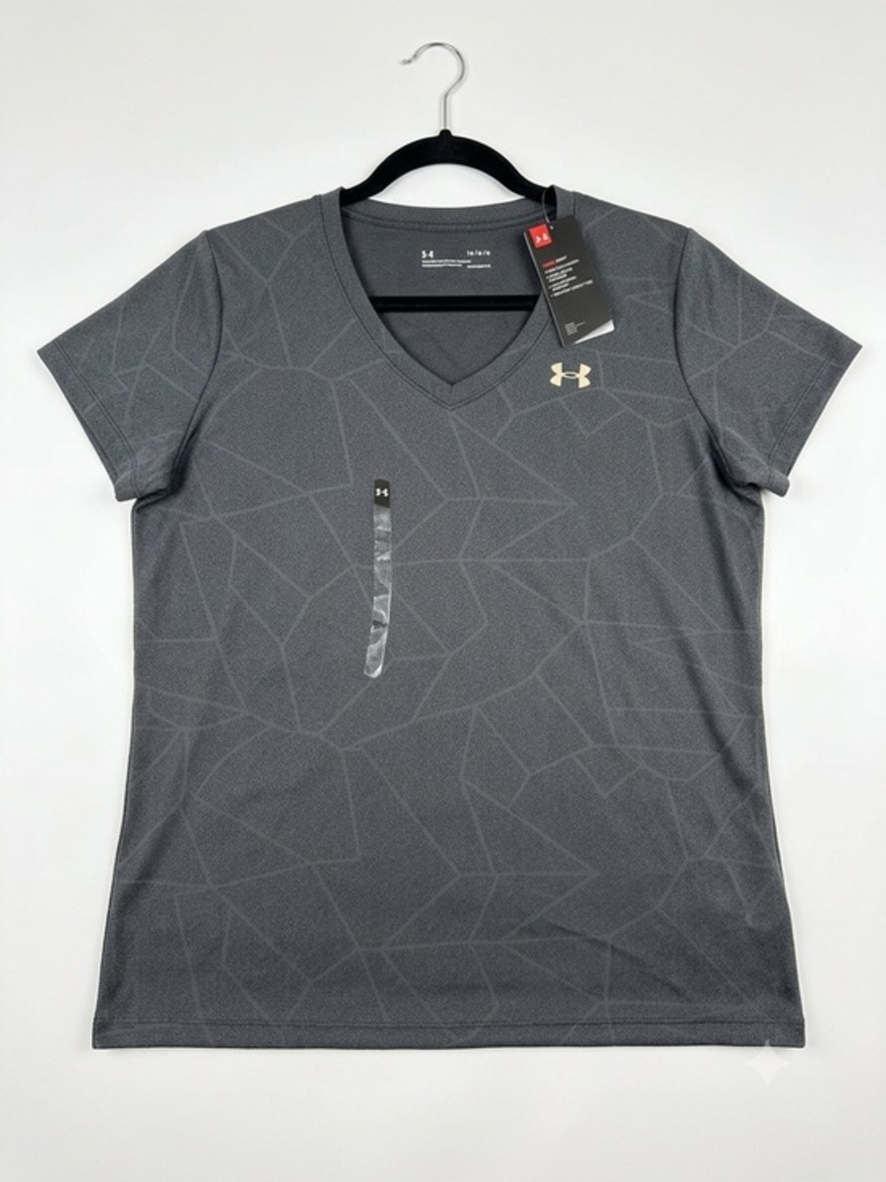 Under Armour Women’s Charcoal Gray V-Neck Short Sleeve Tee